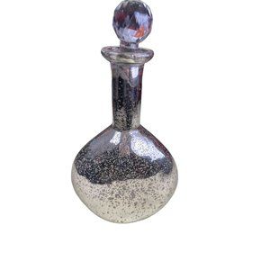 Crystal stopper Etched Mercury Glass Decanter With Etched Lid Stopper